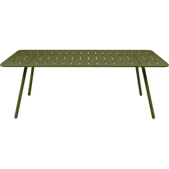 Zahradní stůl Zelený kovový stůl Fermob Luxembourg 207 x 100 cm - odstín pesto