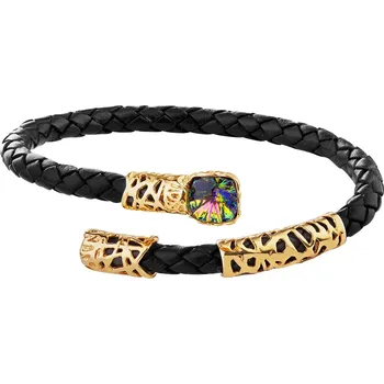 Náramek Pozlacený stříbrný náramek se sklem - AP532-0975