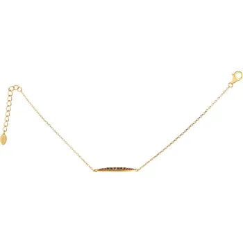 Náramek Pozlacený stříbrný náramek se zirkony - AP534-1608