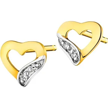 Náušnice Náušnice ze žlutého zlata s diamanty - 0,008 ct - ryzost 585 - 101.239