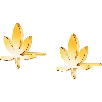 Náušnice Zlaté náušnice - listy - AP532-7455