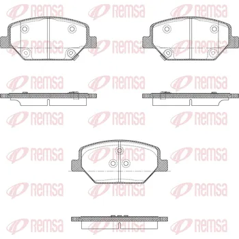 Brzdová destička Sada brzdových destiček, kotoučová brzda REMSA 1631.02