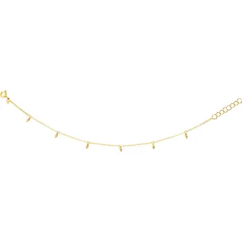 Náramek Zlatý náramek, anker - kuličky - AP530-7646