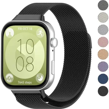 Kovový Řemínek Na Huawei Watch Fit 3 / Fit 4 / Fit 4 Pro Barva: Černá