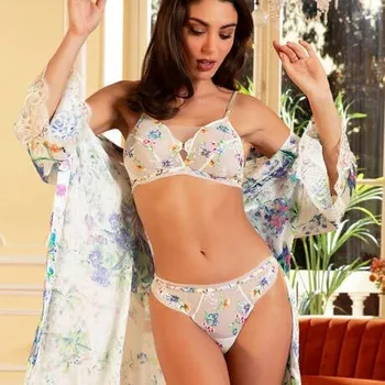 Souprava dámského spodního prádla Tanga LISE CHARMEL (ACH0039-09), Velikost L, Barva smetanová