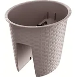 Prosperplast Květináč na zábradlí RATOLLA OVAL mocca 29,8 cm