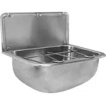 NOFER Závěsná výlevka se zády a roštem 460x246x342 mm, nerez mat