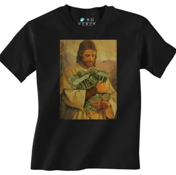 Chlapecké tričko Dětské tričko Ježíš miluje motory (Od 3 do 13 let) (Velikost: 3-4, Barva: Černá)