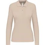 KARIBAN Dámská polokošile pique dl.rukáv Velikost: M, Barva: písková