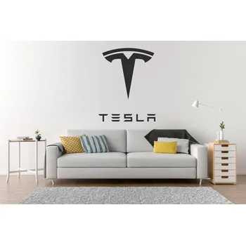 Samolepící dekorace Lepy.cz Samolepka na zeď Tesla - logo Velikost (šířka x výška): 75x97cm, Barevná varianta: Tmavě modrá