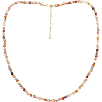 Náhrdelník Pozlacený náhrdelník z mosazi s acháty - AR534-3534