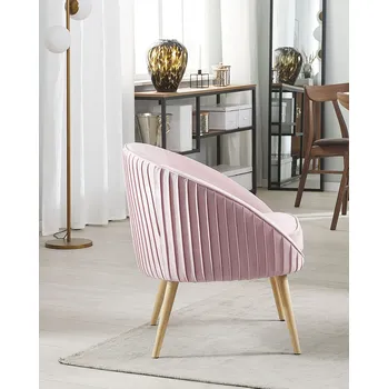 Křeslo Křeslo černé sametové retro styl do obývacího pokoje Beliani