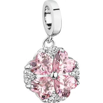 Přívěsek Stříbrný přívěsek na náramek Beads se zirkony - čtyřlístek - AP536-0210
