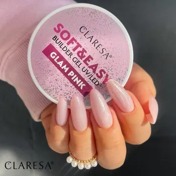 CLARESA® Stavební gel na nehty SOFT & EASY Builder gel GLAM PINK, 45g