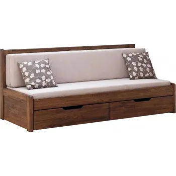 Ložnice Rozkládací postel TANDEM Klasik, 90x200, bez područek, dub