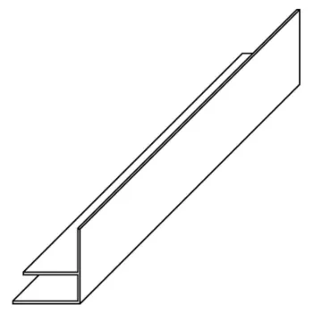 Stavební profil LANIT PLAST Okrajový F-profil PVC 16 mm bílý 6 m