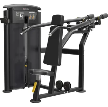 Posilovací stroj IMPULSE Shoulder Press - černý rám + černé čalounění Posilovací stroj Shoulder Press 72 kg - BLACK