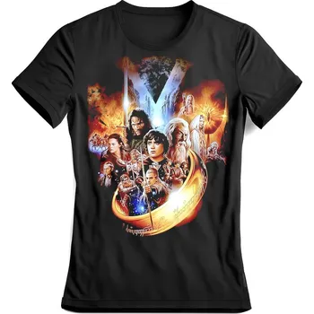 Pánské tričko Tričko Pán Prstenů černá XXXL