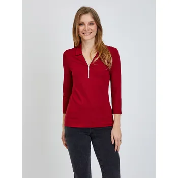 Dámské tričko Červené tričko s tříčtvrtečním rukávem ORSAY - Dámské Orsay tmavě červená 2022817
