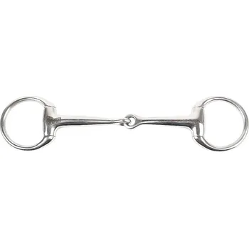 Udidlo pro koně Udidlo oliva - 1x lomené Harry's Horse menší kroužky 11,5 cm