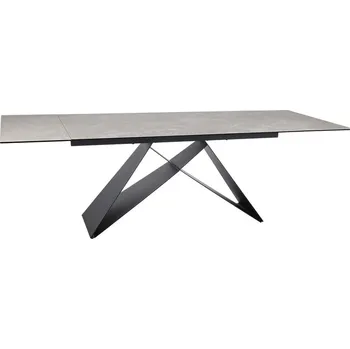 Jídelní stůl Jídelní stůl WESTIN CERAMIC, Diamond Cream mat/Černý mat