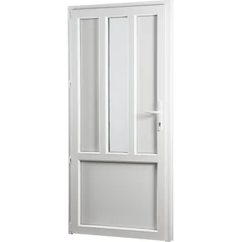 Vchodové dveře SKLADOVÁ-OKNA.cz Vedlejší vchodové dveře REHAU Smartline+, levé - 880 x 2080 mm Bílá (5319)