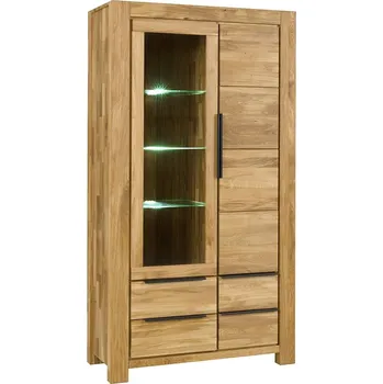 Kuchyňská skříňka Massivo.cz Vitrína Barna 4s/2d, dub