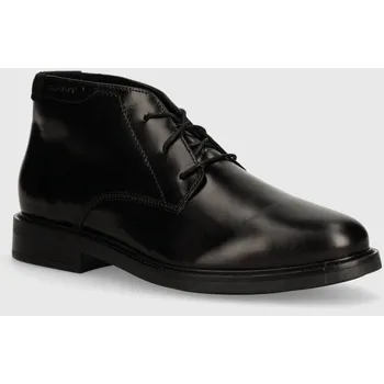 Pánské tenisky Kožené boty Gant St Fairkon pánské, černá barva, 29641759 G00 29641759.G00 99X, EUR 41