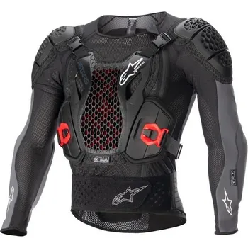 Motocyklový chránič hrudi a pátěře Chránič těla bionic plus 2, alpinestars (černá/šedá/červená, vel. xl)