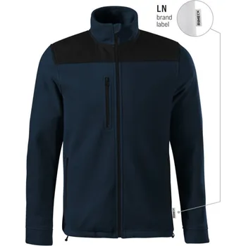 Pánská mikina RIMECK Mikina Effect 530 na zip, fleece, unisex MAL-530LN14 M Modrá námořní (s labelem)