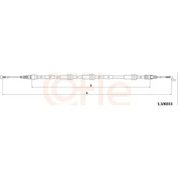 Lanko parkovací brzdy Lanovod parkovací brzdy COFLE 1VK033