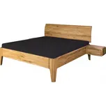 Manželská postel FANTAZIE, nastavitelné čelo oblé, 180 cm, dub nature