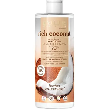 Eveline Cosmetics, Hydratační kokosová micelární voda a tonikum 2v1 500 ml
