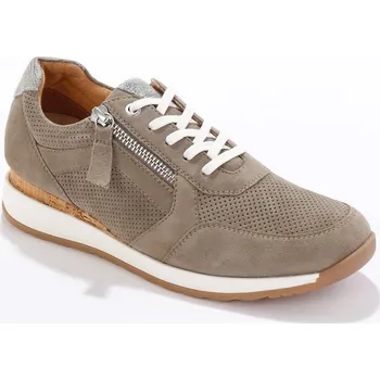 Dámské tenisky Kožené tenisky se zipy, podrážka ze 2 materiálů šedozelená 41