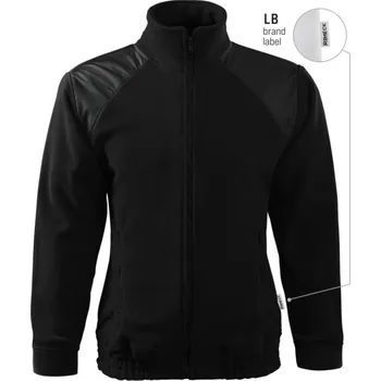 pracovní mikina RIMECK Mikina Jacket Hi-Q 506, fleece, na zip, unisex MAL-506LB14 M Černá (s labelem)