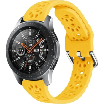 Chytré hodinky Řemínek s perforovanými pacičkami a přezkovým zapínáním 20mm Barevná varianta: Žlutý