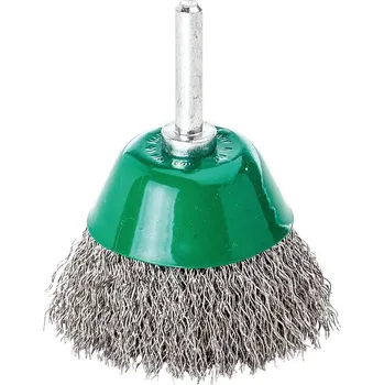 Plochý kartáč se stopkou ušlechtilá ocel, vlnitý 50x0,3 mm lessmann 435362