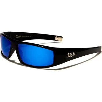 Sluneční brýle Locs Pánské RECTANGLE zrcadlové sluneční brýle Modré Olympic eyewear LOC9035-BKCMs3