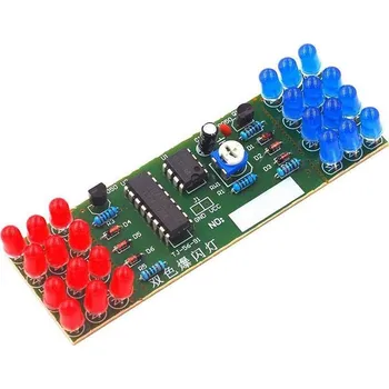 Elektronická stavebnice Policejní maják s 24 LED diodami červeno-modrý STAVEBNICE