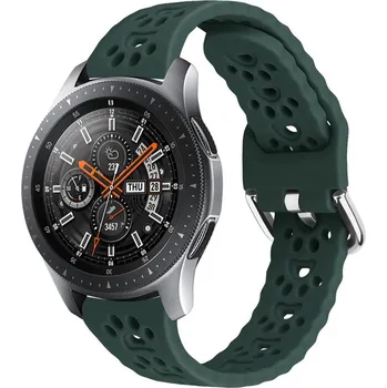 Chytré hodinky Řemínek s perforovanými pacičkami a přezkovým zapínáním 22mm Barevná varianta: Tmavě zelený