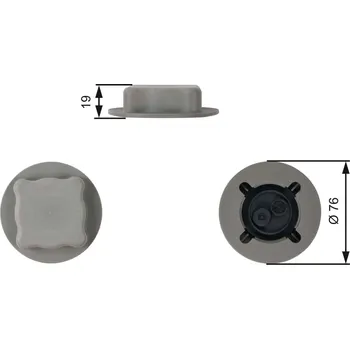 Palivová nádrž Uzavírací víčko, nádoba chladiva GATES RC206