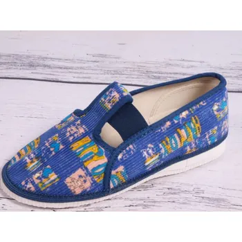 Chlapecké bačkory Bačkůrky papučky bačkory HP Čechtín 555 modré Happy day velikost: 33,5