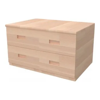 Šatní skříň Skříň 2 zásuvková, hloubka 576, buk cink