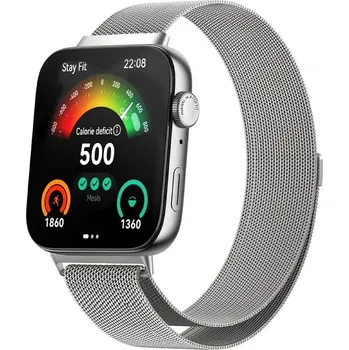 Příslušenství k chytrým hodinkám eses Milánský tah pro Huawei Watch Fit 3 , 4 a 4 Pro - Stříbrný