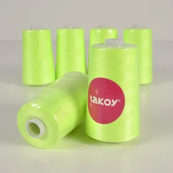 Overlock / coverlock polyesterová nit TKY 5000 barva křiklavě žlutá