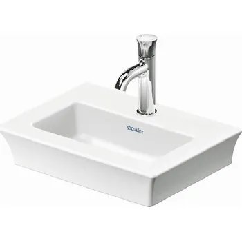 Umyvadlo Duravit White Tulip - Umývátko 45x33 cm, 1 otvor pro baterii, s WonderGliss, bílá 07374500411