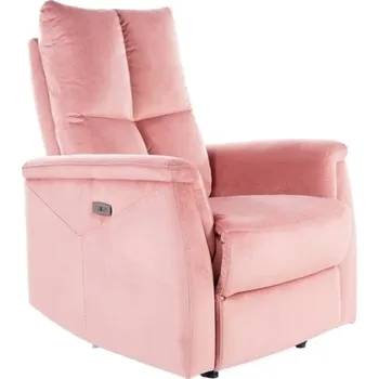Křeslo Čalouněné křeslo rozkládací NEPI VELVET starorůžová