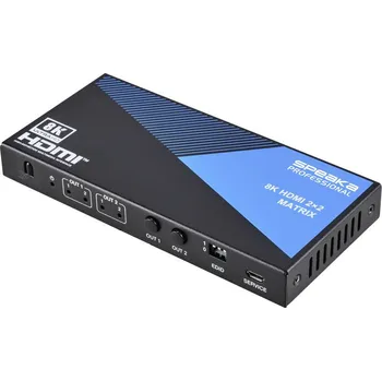 KVM přepínač SpeaKa Professional SP-11571776 2 + 2 port HDMI matrix přepínač UHD 7680 x 4320 Pixel černá