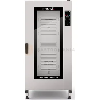 Elektrický konvektomat, pekařský s vozíkem, automatický systém mytí, 16x600x400 mm, 34,7 kW, 400 V | MYCHEF, BAKE MAX MASTER 16E