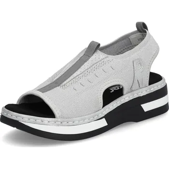 Dámské sandále DÁMSKÉ SANDÁLY RIEKER V59B5-90 ŠEDÁ Barva: BÉŽOVÁ, Velikost: 37